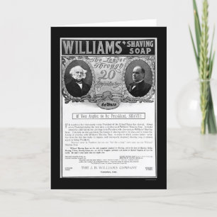 Williams Shaving Soap Ad 1901 Card