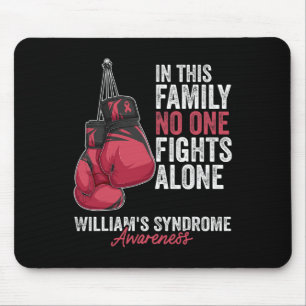 William's Syndrome Awareness Month Gloves Burgundy Mouse Pad