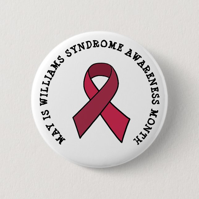 Williams Syndrome Awareness Month Ribbon Button (Front)
