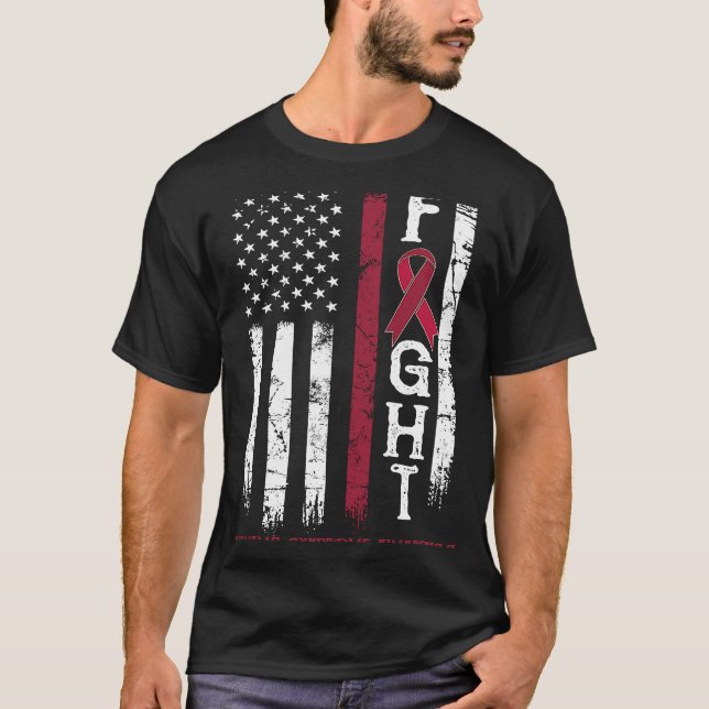 Williams Syndrome Warrior US Flag T-Shirt (Front)
