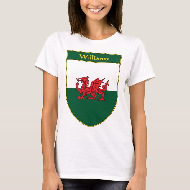 Williams Welsh Flag Shield T-Shirt (Front)