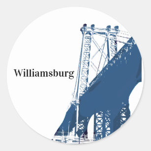 Williamsburg Bridge Brooklyn New York Classic Round Sticker