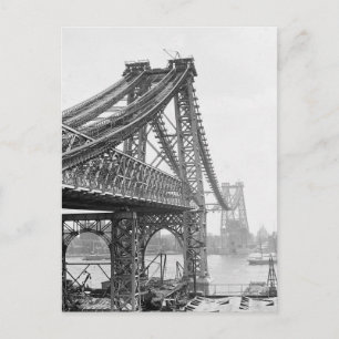 Williamsburg Bridge Construction, 1901 Postcard
