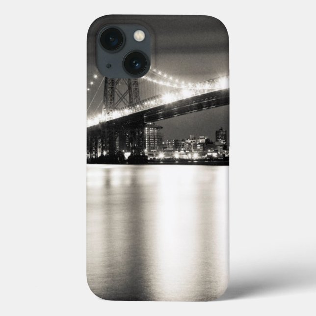 Williamsburg bridge in New York City at night Case-Mate iPhone Case (Back)