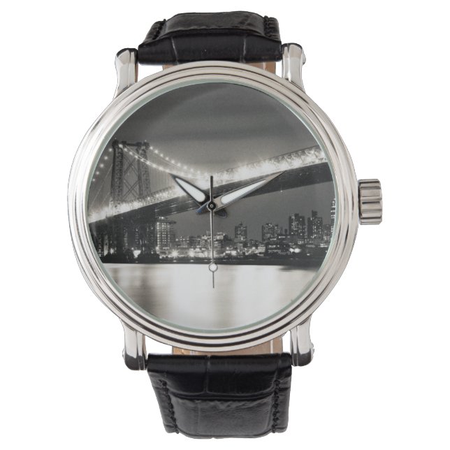Williamsburg bridge in New York City at night Watch (Front)
