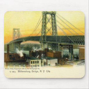 Williamsburg Bridge, New York City, 1905 Vintage Mouse Pad