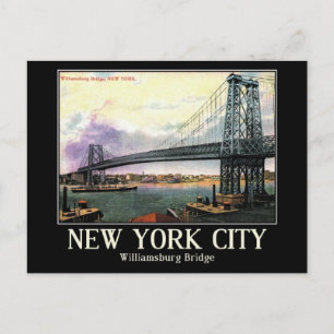 Williamsburg Bridge, New York City Vintage Postcard