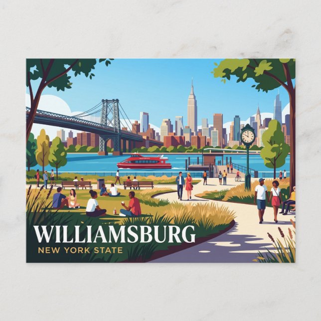 Williamsburg New York State Postcard (Front)