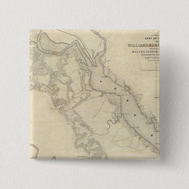 Williamsburg to the White House 2 Inch Square Button (Front)
