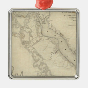 Williamsburg to the White House Metal Ornament