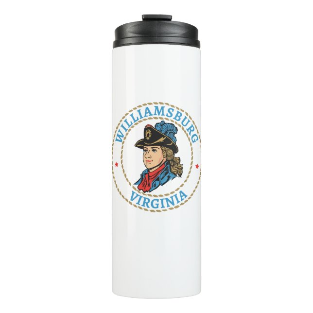 Williamsburg Virginia Colonial Thermal Tumbler (Front)