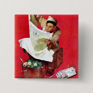 Willie Gillis on K.P 2 Inch Square Button