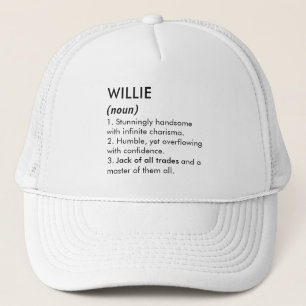 Willie name, Editable name, Custom name Trucker Hat