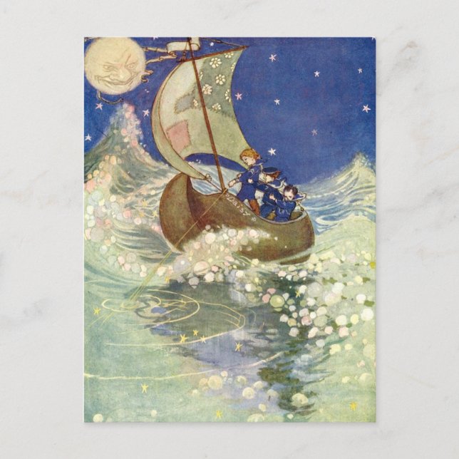 Willie Pogány’s Wynken, Blynken, and Nod Postcard (Front)