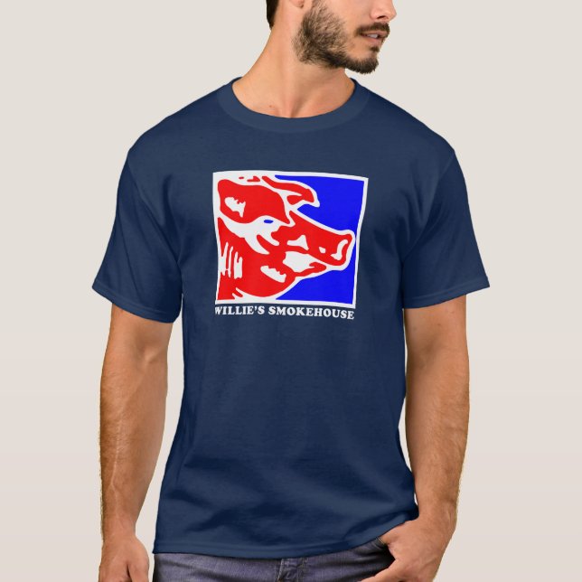 WILLIES SMOKEHOUSE AMERICA LOGO T-Shirt (Front)