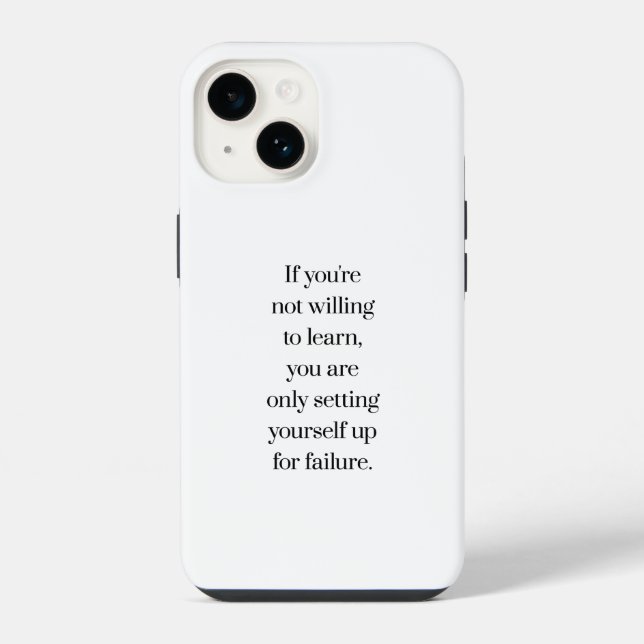 Willing To Learn iPhone Case (Back)