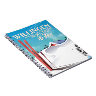 Willingen Ski travel poster. Notebook