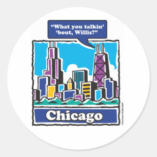 Willis Tower/Sears Tower Classic Round Sticker