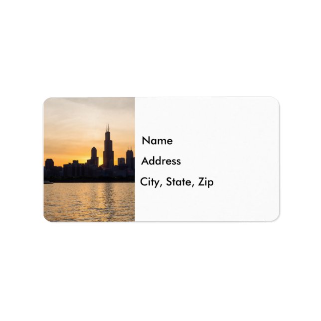 Willis Tower Sunset Silhouette Label (Front)