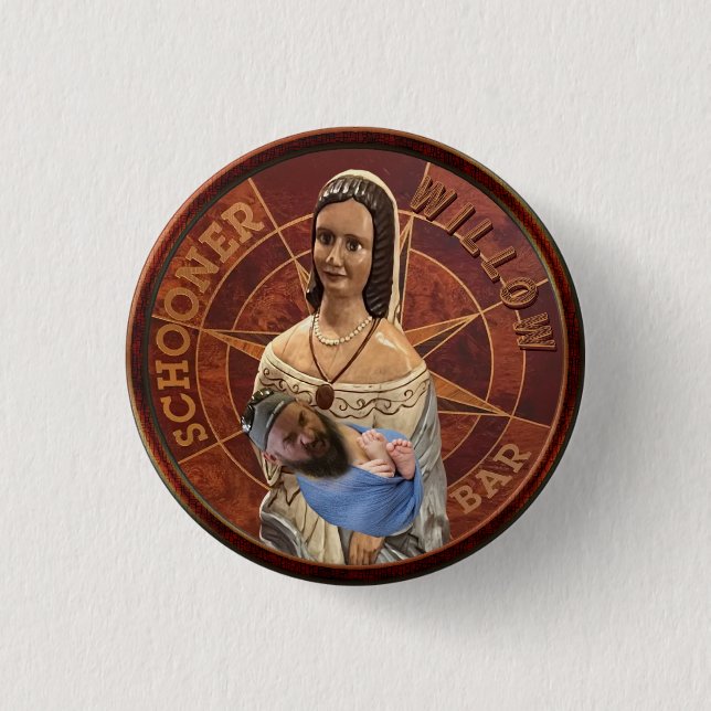 Willow 1 Inch Round Button (Front)
