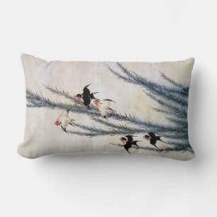 Willow and Swallow, Hokusai Lumbar Pillow