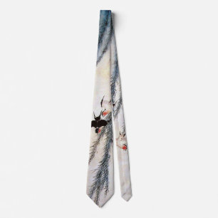 Willow and Swallow, Hokusai Tie