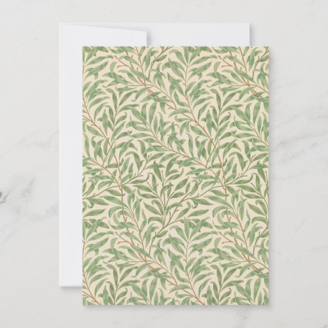 Willow Bough (by William Morris) Greetings Card (Front)