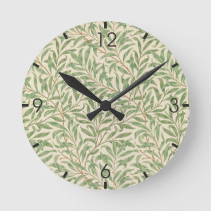 Willow Bough (by William Morris) Round Clock
