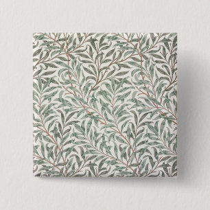 Willow Bough, wallpaper design, 1874 (wallpaper) 2 Inch Square Button