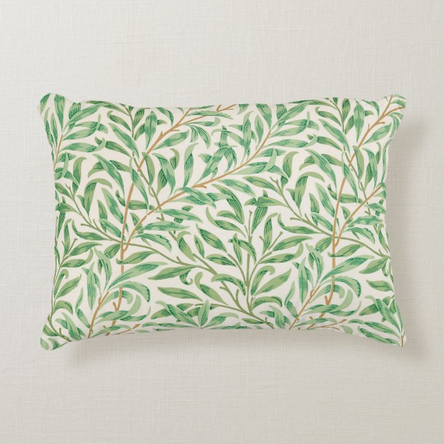 Willow Bough William Morris Pattern Accent Pillow (Front)