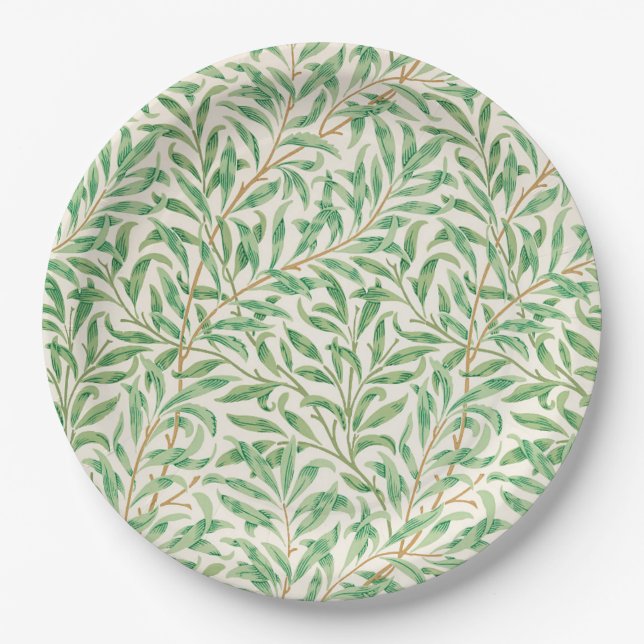 Willow Bough William Morris Pattern Paper Plate (Front)
