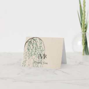 Willow Branch on Linen Anniversary Thank You