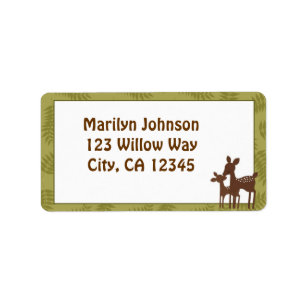 Willow Deer Baby Mommy Kiss Address Label