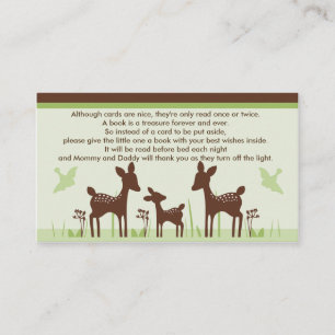 Willow Deer Family Baby Shower Book Request Cards