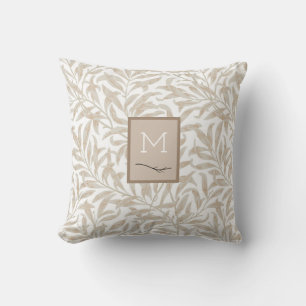 Willow Foliage ⎢Monogram Throw Pillow
