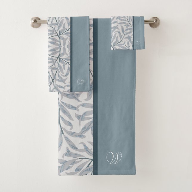 Willow Foliage ⎢Monogram Towel Set (Insitu)