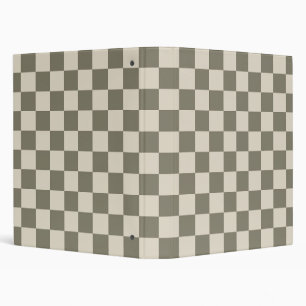 Willow Grey and Bone Chequerboard Binder