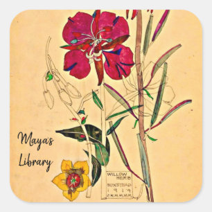 Willow Herb by Charles Mackintosh  Square Sticker