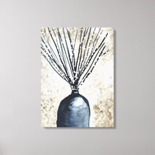 Willow in vase watercolor Canvas Print