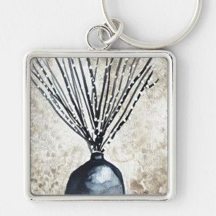 Willow in vase watercolor Keychain