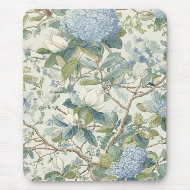 Willow Little Magnolia Wallpaper Floral Coastal Mouse Pad (Front)