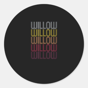 Willow Name Gift Personalized First Name Classic Round Sticker