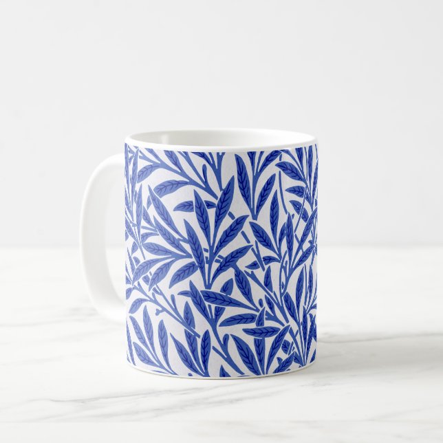 Willow Pattern, William Morris Coffee Mug (Front Left)