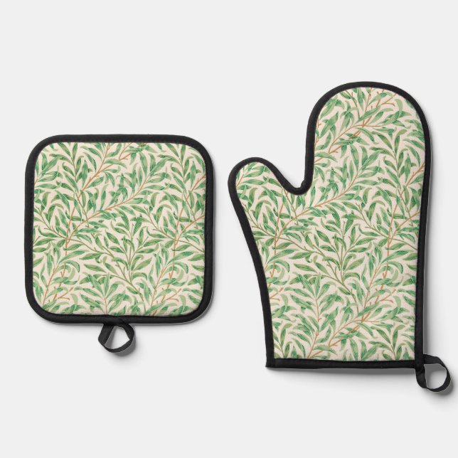 Willow Pattern, William Morris Oven Mitt & Pot Holder Set (Front)