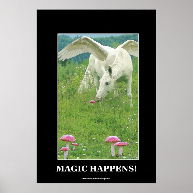 "WILLOW" Pegasus Fantasy Inspirational Art Poster (Front)