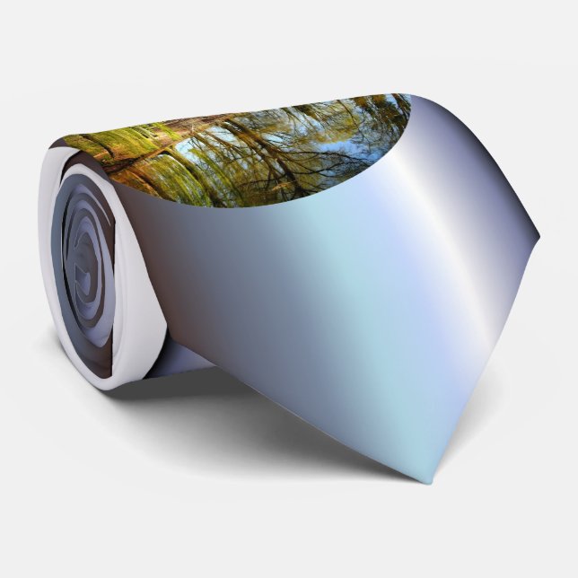 Willow Pond Water Reflection Tie (Rolled)