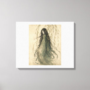 Willow Spirit Woman Apparition Canvas Print