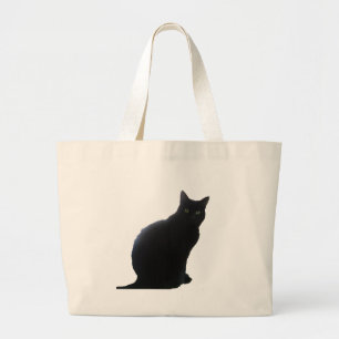 Willow the Black Cat Large Tote Bag