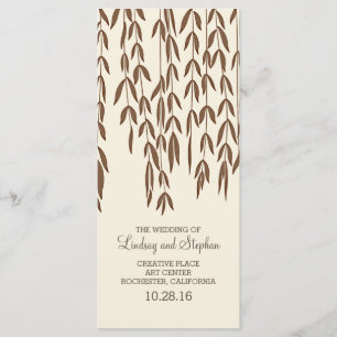 Willow Tree Branches Elegant Wedding Programs