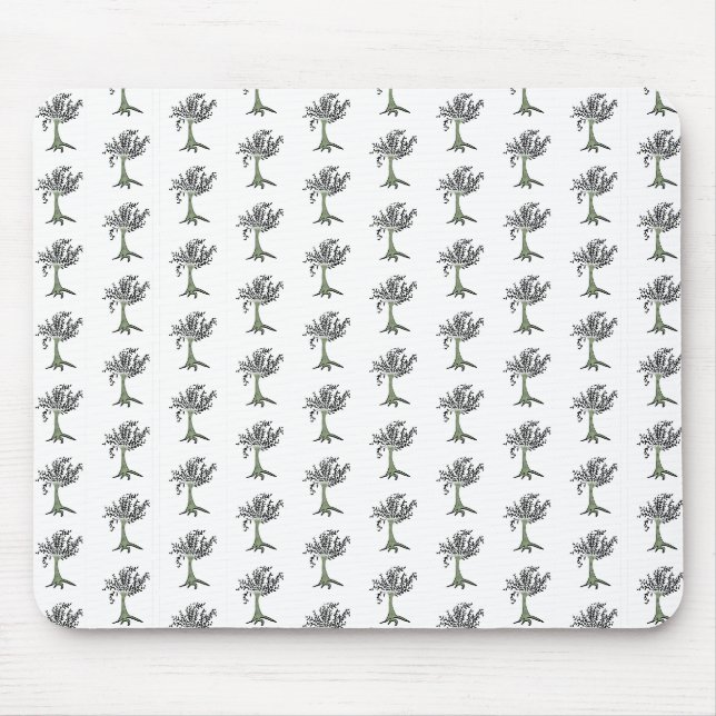 willow tree illustration mouse pad (Front)